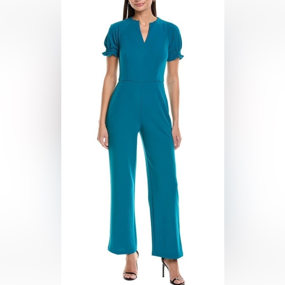 Maggy London Vibrant Blue Puff Sleeveless Elvira Jumpsuit Size 8. L#27